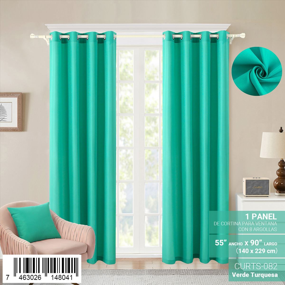 Red Wine Panel Curtain 55" x 90" with Grommets