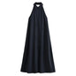 Dresses Summer Women's 2026 New Neck-Hanging Elegant Long Holiday Dress Women Street Chic Youth Loose Fashion Dress
