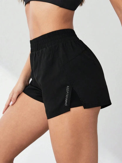 2026 New Style Faux Two-Piece Anti-Exposure Yoga Shorts Sports Shorts Running Fitness Tennis Casual Basic Sports Pants Women's