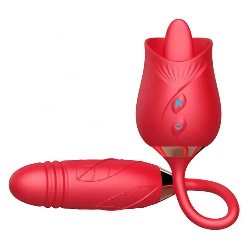 Powerful Rose 3in1 Women Sucking Vibrator Vagina Stimulator Massager Nipple Oral Massager Female Massager Sex Toys