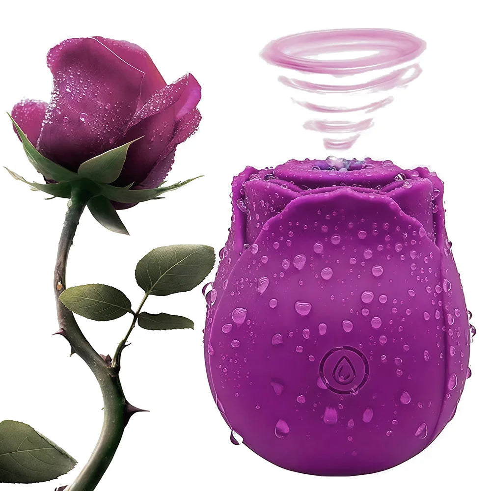 10 Speed Rose Suker Vibrator G-spot Dildo Clitoris Stimulating Sucking Female Sex Toy USB Rechargeable Rose-shaped Mini Massager