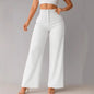 Women's High Waist Wide Leg Pants Elegant Tailored Straight Trousers Office Work Pants Casual Bottoms Comfy Dress Pants