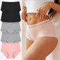 5PCS/Set Cotton Panties Women's High Waist Briefs Seamless Cozy Lingerie Lace Waist Sexy Panties Solid Color Intimate Underpants