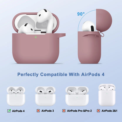 Silicone Cases For Apple Airpods 4 Earphones Accessories Wireless Bluetooth Headset Cover For Apple Air Pods 4 Protective Case