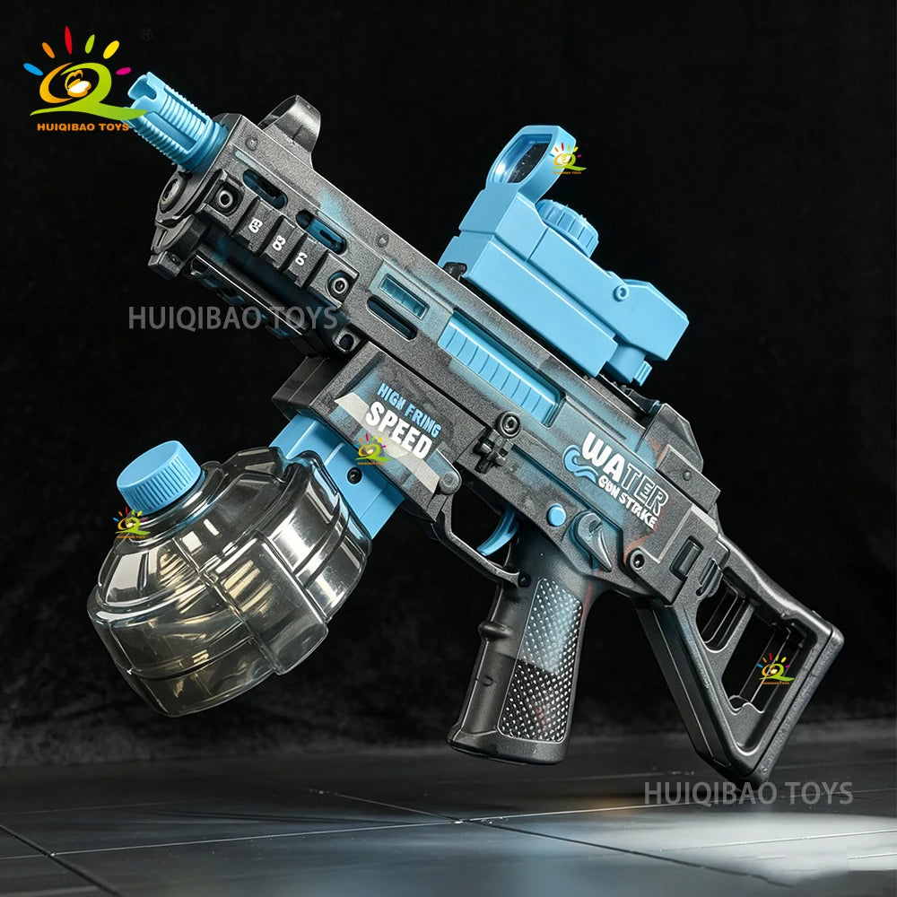 HUIQIBAO Automatic Electric UMP45 Submachine Water Gun Fights Summer Toy Water Outdoor Beach Swimming Pool Toys Adult Kids Gift