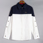 CHCH Women's Shirt 2025 New High Quality Splicing Color Contrasting Long Sleeve Business Shirt Commuter Women's Wear