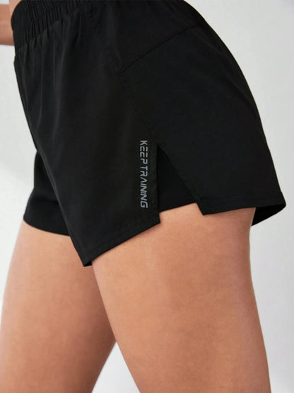 2026 New Style Faux Two-Piece Anti-Exposure Yoga Shorts Sports Shorts Running Fitness Tennis Casual Basic Sports Pants Women's