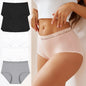 5PCS/Set Cotton Panties Women's High Waist Briefs Seamless Cozy Lingerie Lace Waist Sexy Panties Solid Color Intimate Underpants