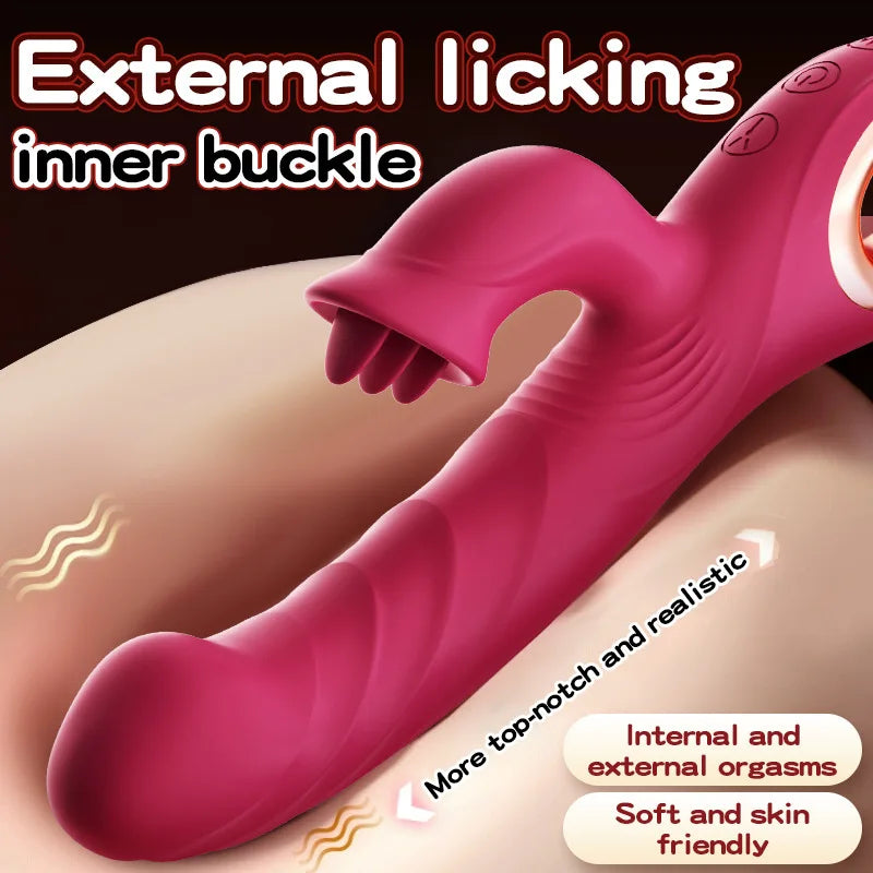 2 in1 G Spot Rabbit Vibrator for Women Nipple Clitoris Stimulator Dildo Massager Adults Masturbator Female Sex Toy for Adults 18