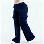 2026 Women‘s Wide Leg Cargo Pants  Elastic Waistband with Large Pockets Casual Fitness Sportswear Y2k Long Pants