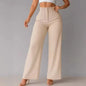 Women's High Waist Wide Leg Pants Elegant Tailored Straight Trousers Office Work Pants Casual Bottoms Comfy Dress Pants