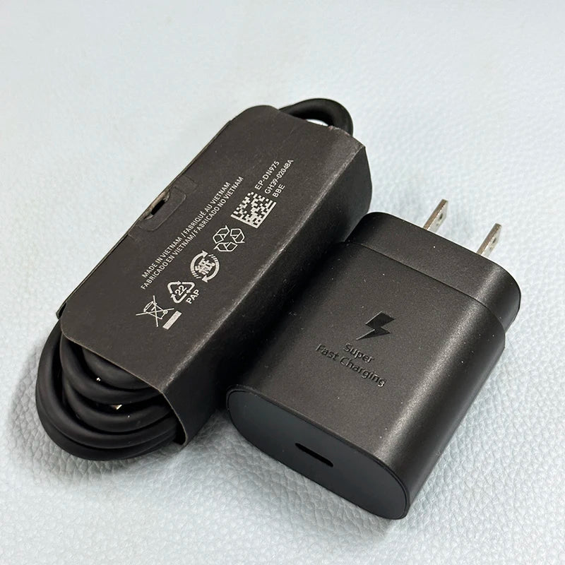 45W Original Samsung Charger Fast Charge Type C Adapter 1.5M Cable for Galaxy S26 S25 Ultra S24 S23 S22 S21 A57 A56 A55 A54 Tab