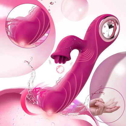 2 in1 G Spot Rabbit Vibrator for Women Nipple Clitoris Stimulator Dildo Massager Adults Masturbator Female Sex Toy for Adults 18