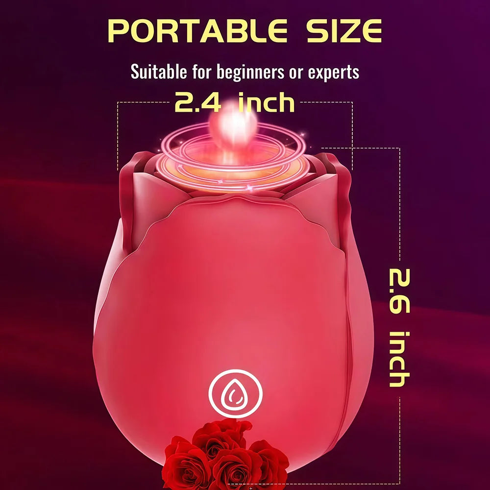 10 Speed Rose Suker Vibrator G-spot Dildo Clitoris Stimulating Sucking Female Sex Toy USB Rechargeable Rose-shaped Mini Massager