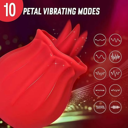 Rose-Sucking Vibrator for Women Nipple Massager Clitoral Vacuum Stimulator Vibrating Female Masturbator Sex Toys for Adults