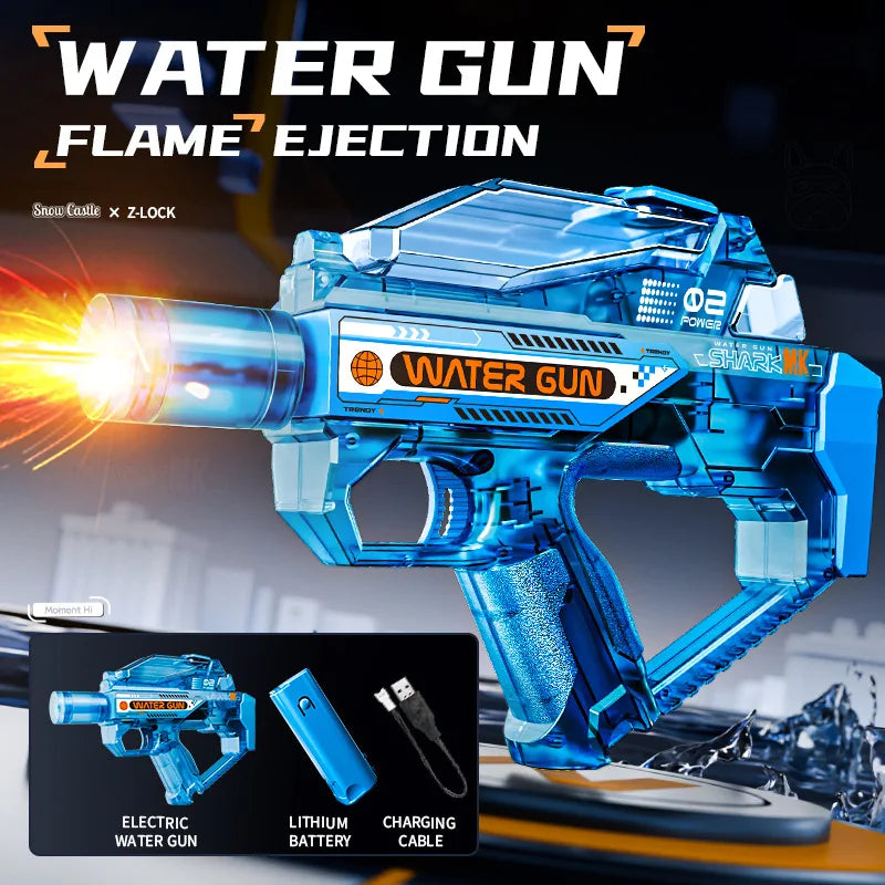 Water Guns Electric For Adults Powerful Squirt Automatic Water Suction Water Blasters Summer Outdoor Beach Toy For boys Kid Gift