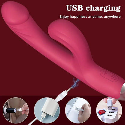 Heating Dildo Vibrator for Women Sucking Vibrator Clitoral G Spot Stimulation Adult Sex Toys for Women Vibrating Finger Sexy