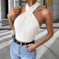 2026 Summer New Women's Sexy Off-the-shoulder Wavy Plain Color Camisole