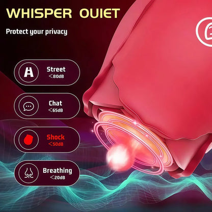 10 Speed Rose Suker Vibrator G-spot Dildo Clitoris Stimulating Sucking Female Sex Toy USB Rechargeable Rose-shaped Mini Massager