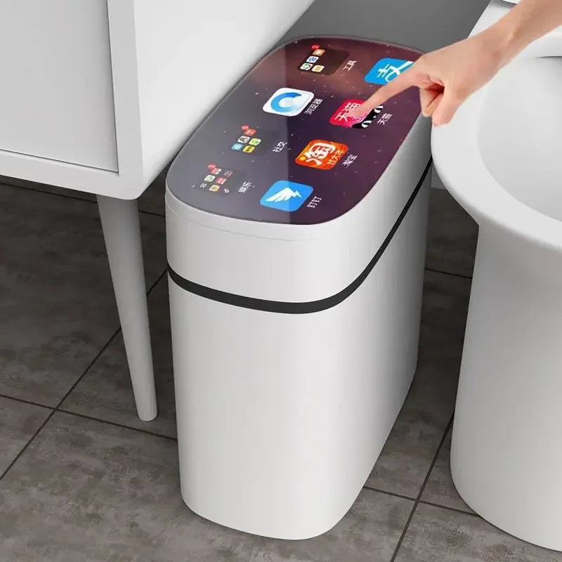 Induction Smart Food Waste Disposer Trash Can Household Open Lid Electric Silent Trash Can