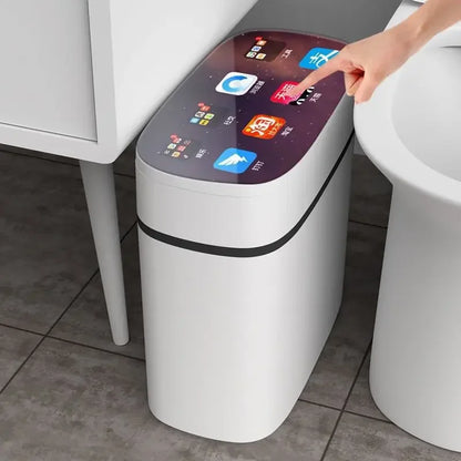 Induction Smart Food Waste Disposer Trash Can Household Open Lid Electric Silent Trash Can