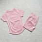 Gym Shirt Shorts 2-Piece Gym Set Women Seamless Raglan Sleeve Top And 4.5" Ribbed Waistband Shorts Fitness 2pcs Workout Set
