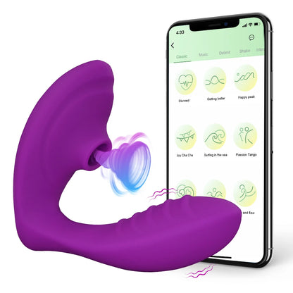 APP Bluetooth Vagina Sucking Vibrator 20 Modes Vibrating Sucker Oral Sex Suction Clitoris Stimulator Erotic Sex Toys for Women