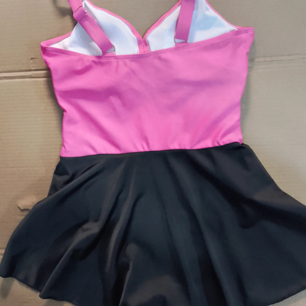 8 Colors Cute Women Swimdress Tummy Control Sexy One Piece Slim & Comfortable Ruched & Cross Swimwear Elastic Beachwear 2025 New