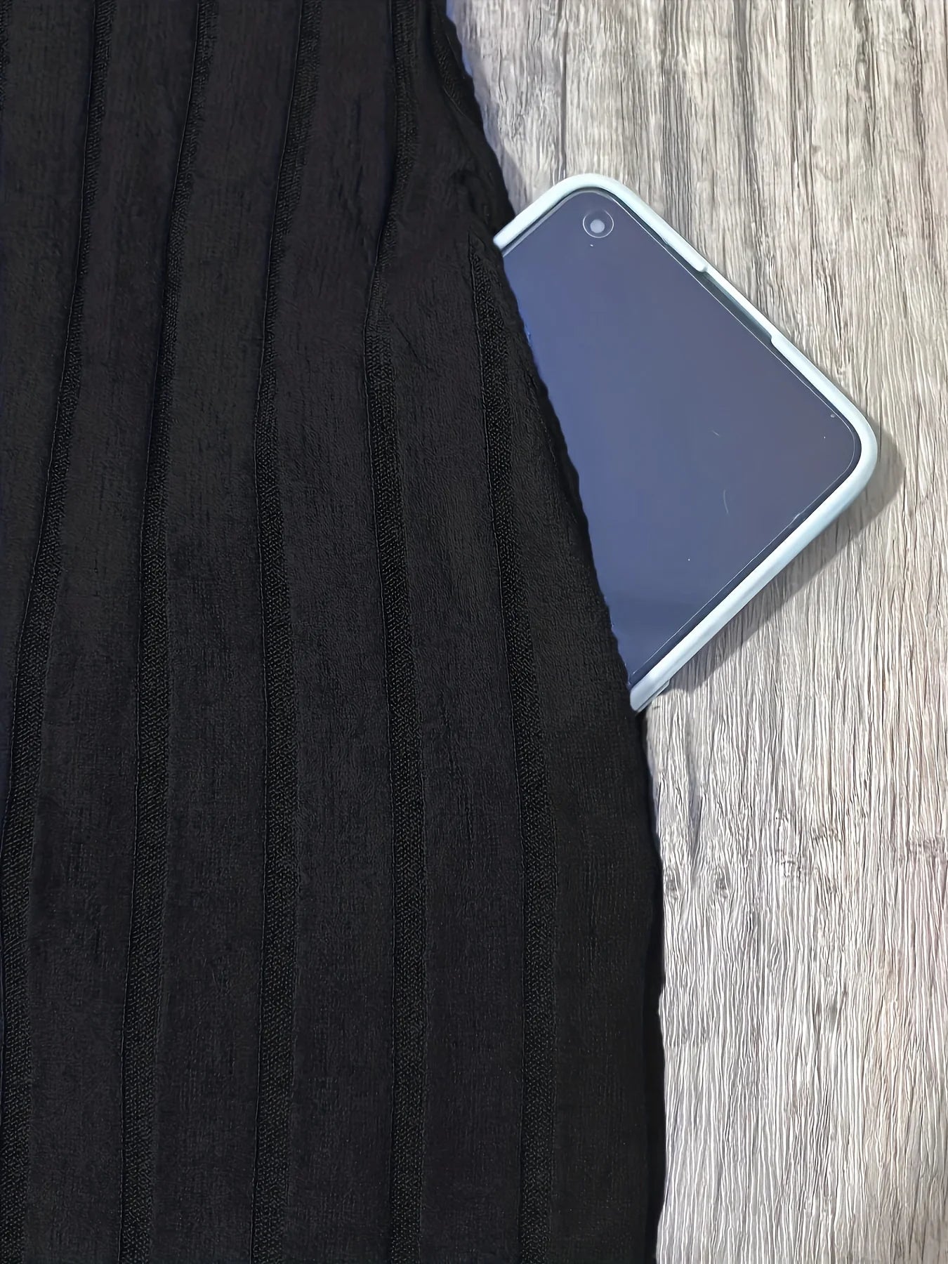Fashionable Temperament, Double-Sided Pocket Slim Fit Short Sleeved Dress