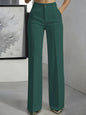 Women's High-Waisted Straight-Leg Trousers Formal Office Trousers Slim-Fit Cut Classic Solid-Colour Suit Trousers