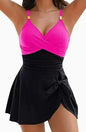 8 Colors Cute Women Swimdress Tummy Control Sexy One Piece Slim & Comfortable Ruched & Cross Swimwear Elastic Beachwear 2025 New