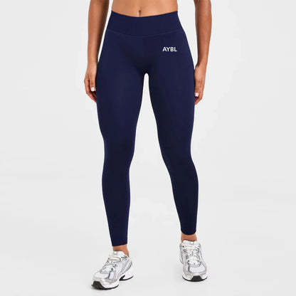 New Women‘s Low Ribbed Band Scrunch Bum Seamless Yoga Pants Gym Leggings Fitness Sweat Wicking Stretch Workout Tights