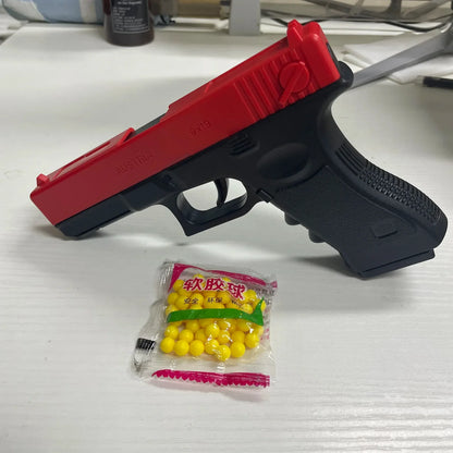 High Quality Soft Bullet Air Gun Manual BLACK G17 Glock Toy Gun Lower Magazine Laser Outdoor Sports CS Game Weapons ChildrenGift