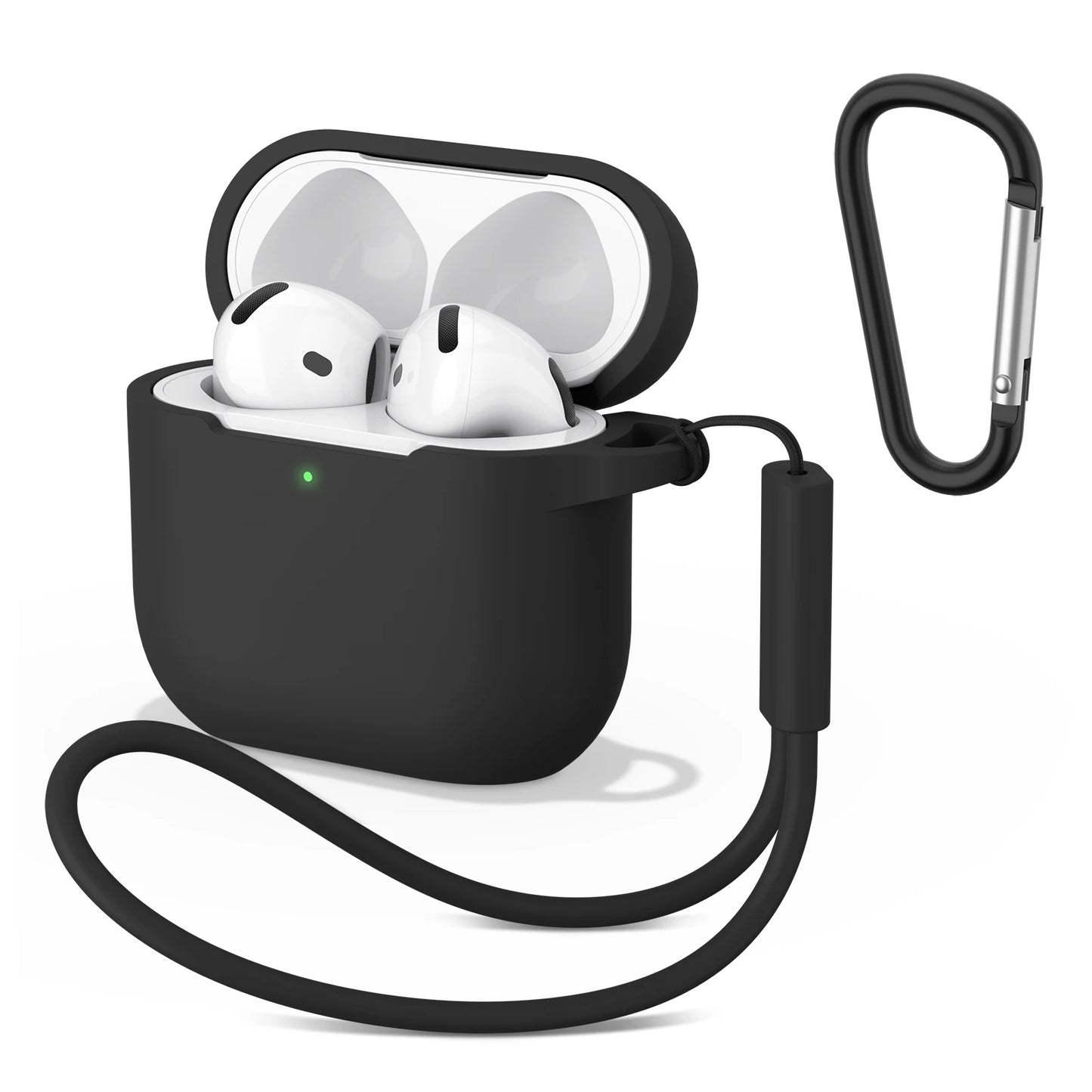 Silicone Cases For Apple Airpods 4 Earphones Accessories Wireless Bluetooth Headset Cover For Apple Air Pods 4 Protective Case