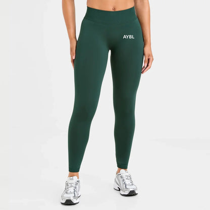 New Women‘s Low Ribbed Band Scrunch Bum Seamless Yoga Pants Gym Leggings Fitness Sweat Wicking Stretch Workout Tights