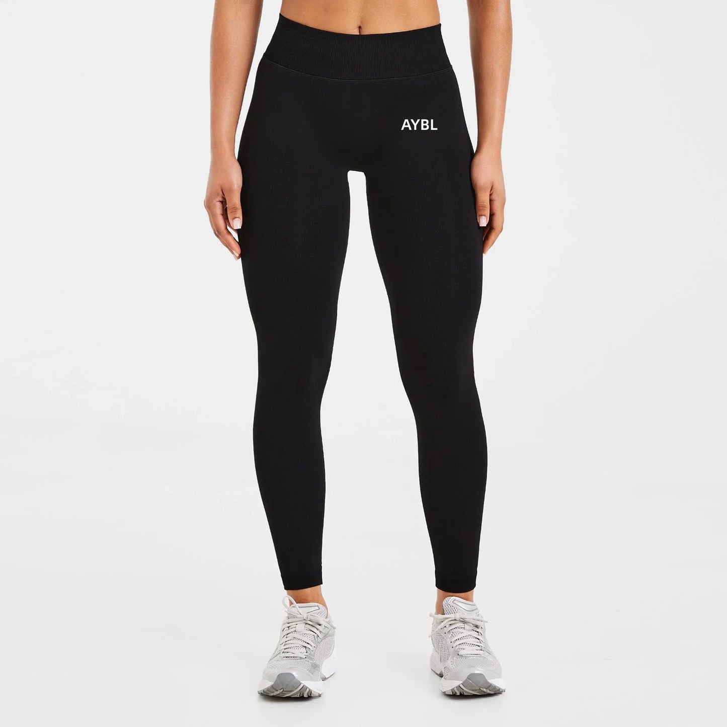 New Women‘s Low Ribbed Band Scrunch Bum Seamless Yoga Pants Gym Leggings Fitness Sweat Wicking Stretch Workout Tights