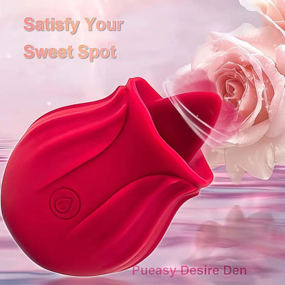 Rose-Sucking Vibrator for Women Nipple Massager Clitoral Vacuum Stimulator Vibrating Female Masturbator Sex Toys for Adults
