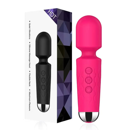 AV Vibrator Wand Personal Massager Clit Stimulator Sex Toy for Women 20 Patterns 8 Speeds Rechargeable Mini Vibrators Adult Toys