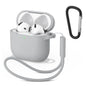Silicone Cases For Apple Airpods 4 Earphones Accessories Wireless Bluetooth Headset Cover For Apple Air Pods 4 Protective Case
