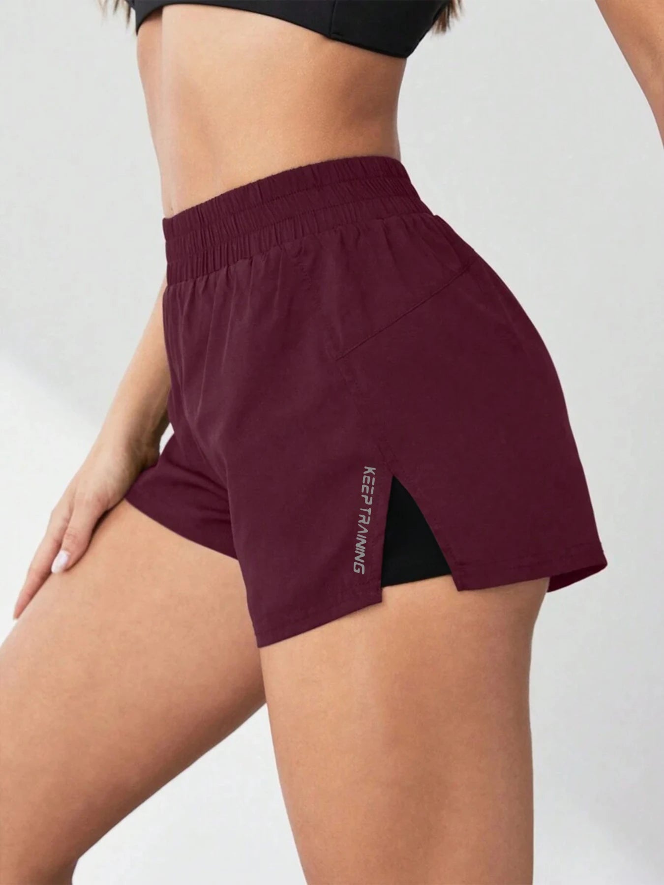 2026 New Style Faux Two-Piece Anti-Exposure Yoga Shorts Sports Shorts Running Fitness Tennis Casual Basic Sports Pants Women's