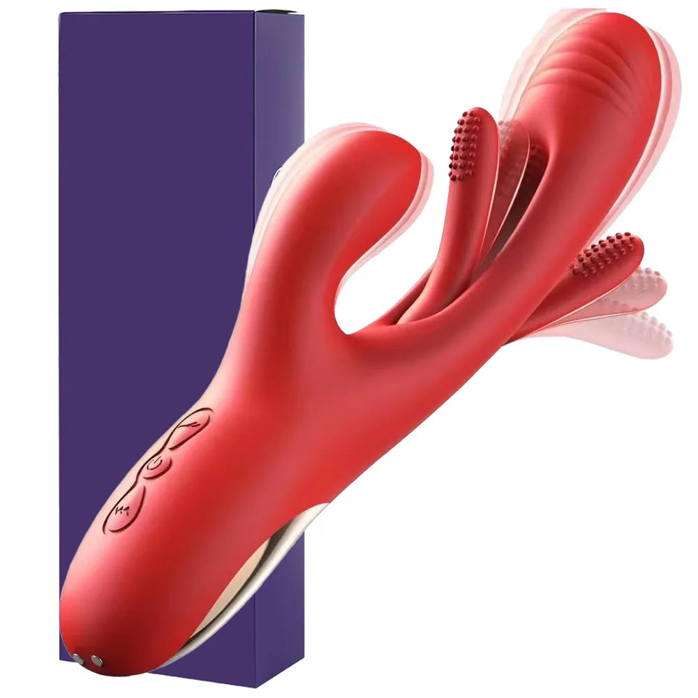 2 in1 G Spot Rabbit Vibrator for Women Nipple Clitoris Stimulator Dildo Massager Adults Masturbator Female Sex Toy for Adults 18