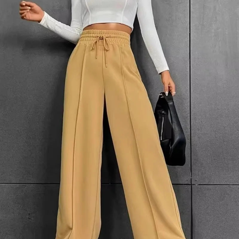 Sports Pants for Women in Autumn 2025, New Straight Tube Loose Fitting Sanitary Pants, Wide Leg Pants, Outdoor Dance Casual Pant