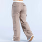 2026 Women‘s Wide Leg Cargo Pants  Elastic Waistband with Large Pockets Casual Fitness Sportswear Y2k Long Pants