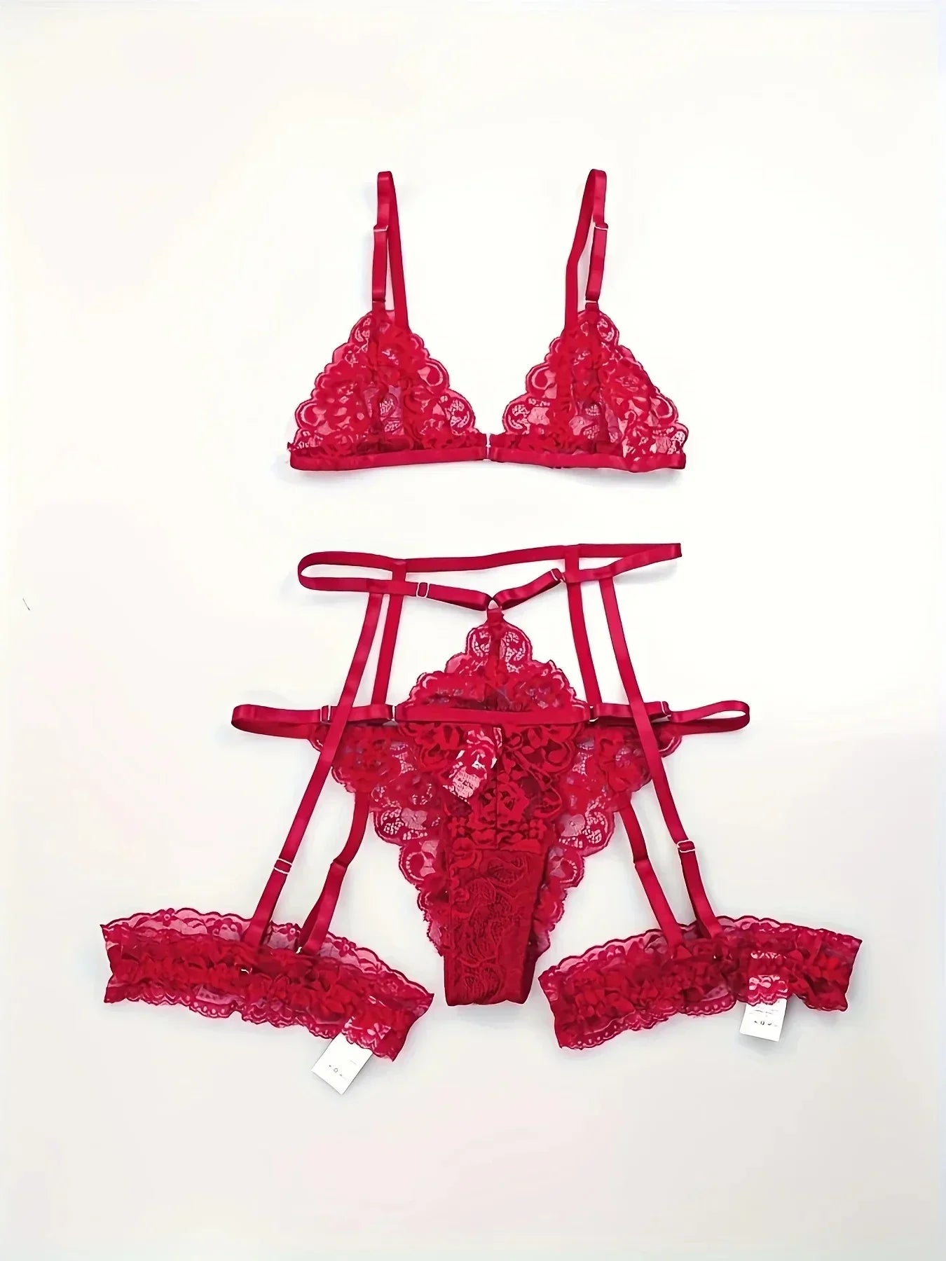 Toucheart 3 Piece Set Sleepwear Suit Sexy Lingerie Women Thin Transparent Lace Bra Set See Through Female Erotic Underwear New