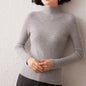 New Women's Sweater 100% Pure Cashmere High Neck Knitted Pullover Korean Version Slim Fit Hot Selling Fashionable Sweater