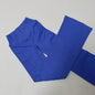 Vision Flares Women Seamless Crossover V-Shape Ribbed Waistband Flared Leg Pants Fitness Workout Gym Wide Leg Leggings