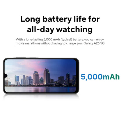 Global Version Samsung Galaxy A26 5G Smartphone Exynos 1380  Processor 6.7" 120Hz Super AMOLED Display 50MP Camera 5000mAh