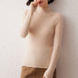 New Women's Sweater 100% Pure Cashmere High Neck Knitted Pullover Korean Version Slim Fit Hot Selling Fashionable Sweater