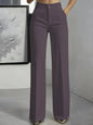 Women's High-Waisted Straight-Leg Trousers Formal Office Trousers Slim-Fit Cut Classic Solid-Colour Suit Trousers