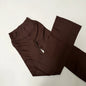 Vision Flares Women Seamless Crossover V-Shape Ribbed Waistband Flared Leg Pants Fitness Workout Gym Wide Leg Leggings